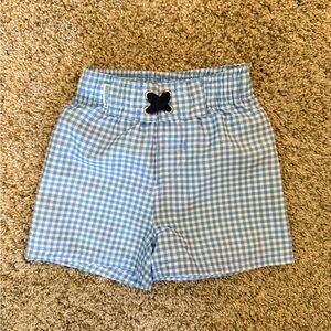 Blue Gingham Checkered Shorts